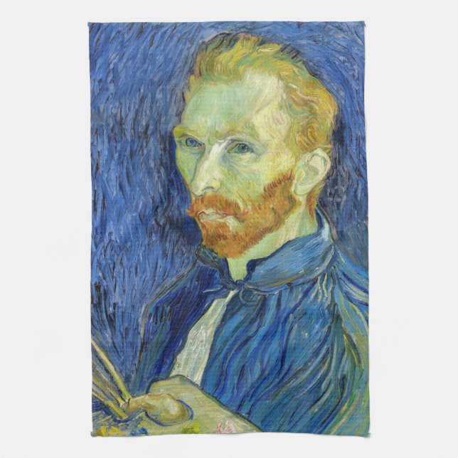 Vincent van Gogh - Self Portrait with Palette Kitchen Towel (Vertical)