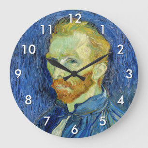 Vincent van Gogh - Self Portrait with Palette Large Clock