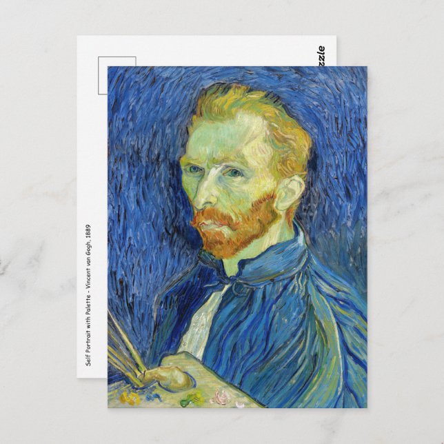 Vincent van Gogh - Self Portrait with Palette Postcard (Front/Back)