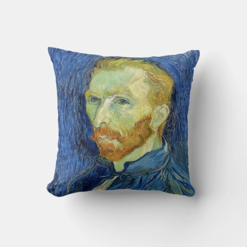 Vincent van Gogh _ Self Portrait with Palette Throw Pillow