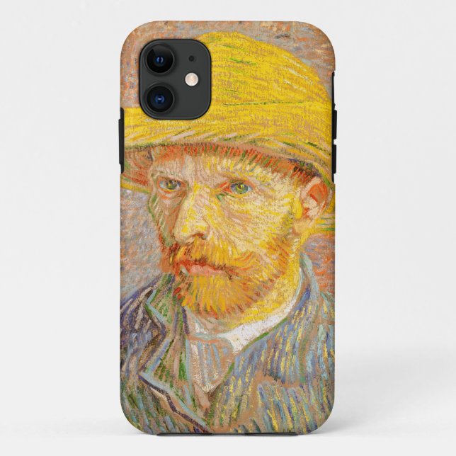 Vincent Van Gogh Self Portrait with Straw Hat Art Case-Mate iPhone Case (Back)
