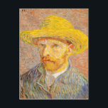 Vincent Van Gogh Self Portrait with Straw Hat Art Postcard<br><div class="desc">Vincent Van Gogh Self Portrait with Straw Hat Fine Art</div>