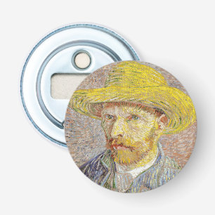 Vincent van Gogh - Self-portrait with Straw Hat Bottle Opener