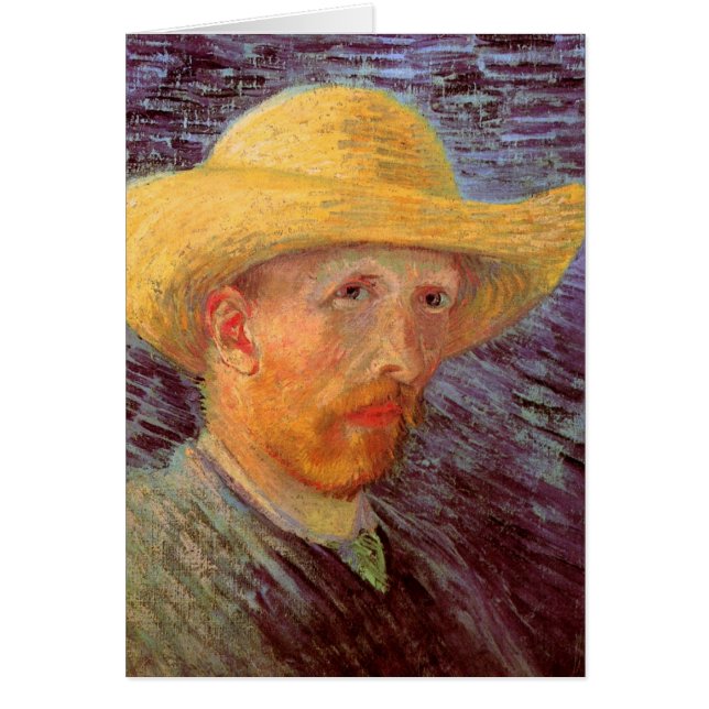 Vincent van Gogh Self Portrait with Straw Hat Cards (Front)