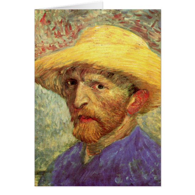 Vincent van Gogh Self Portrait with Straw Hat Cards (Front)