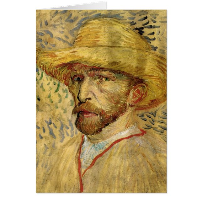 Vincent van Gogh Self Portrait with Straw Hat Cards (Front)