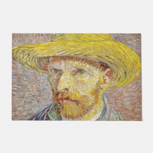Vincent van Gogh _ Self_portrait with Straw Hat Doormat