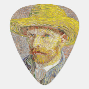 Vincent van Gogh - Self-portrait with Straw Hat Guitar Pick