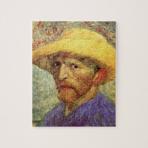 Vincent van Gogh Self Portrait with Straw Hat Jigsaw Puzzle