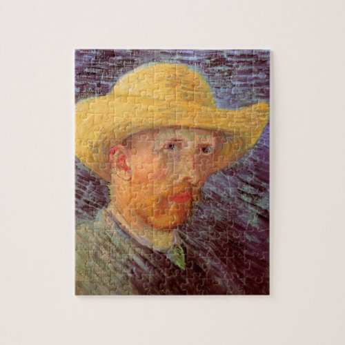 Vincent van Gogh Self Portrait with Straw Hat Jigsaw Puzzle