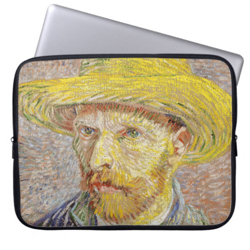 Vincent van Gogh _ Self_portrait with Straw Hat Laptop Sleeve