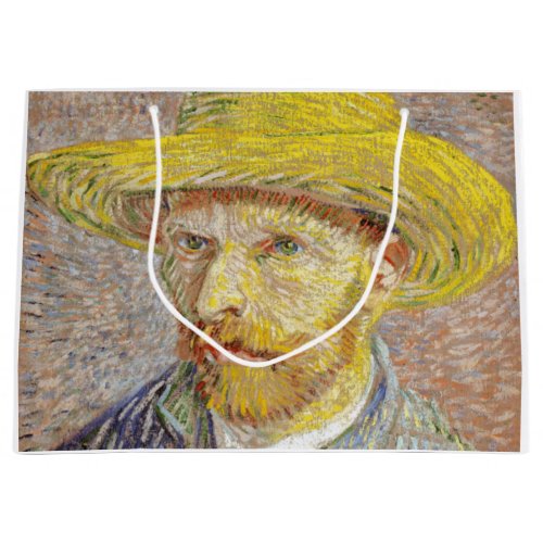 Vincent van Gogh _ Self_portrait with Straw Hat Large Gift Bag