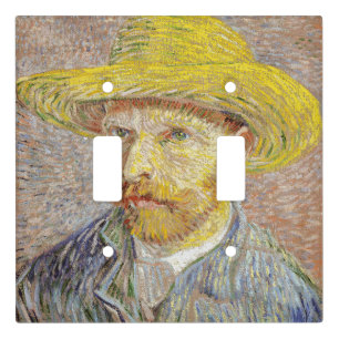 Vincent van Gogh - Self-portrait with Straw Hat Light Switch Cover