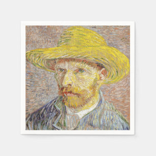 Vincent van Gogh - Self-portrait with Straw Hat Napkins