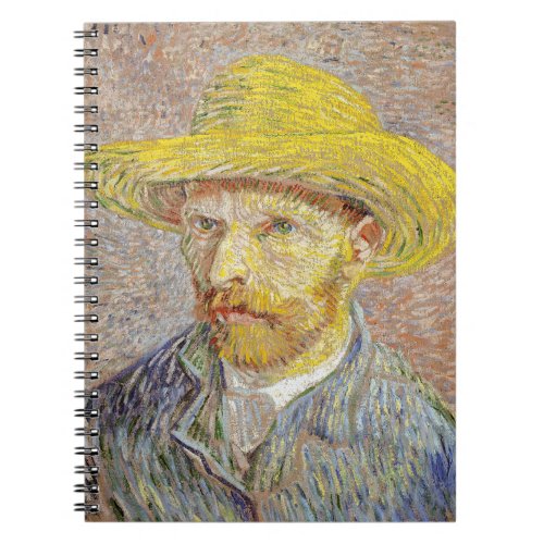 Vincent van Gogh _ Self_portrait with Straw Hat Notebook
