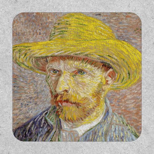 Vincent van Gogh _ Self_portrait with Straw Hat Patch