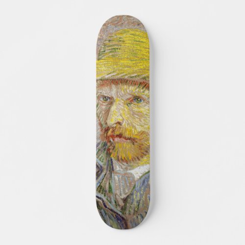 Vincent van Gogh _ Self_portrait with Straw Hat Skateboard