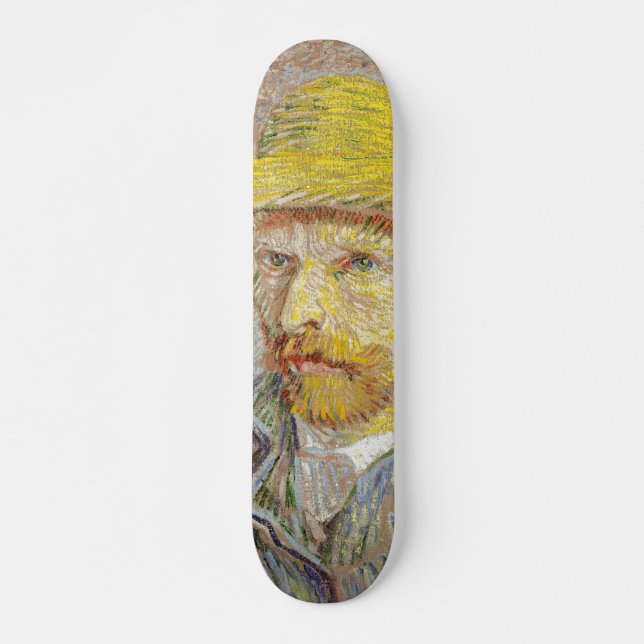 Vincent van Gogh - Self-portrait with Straw Hat Skateboard (Front)