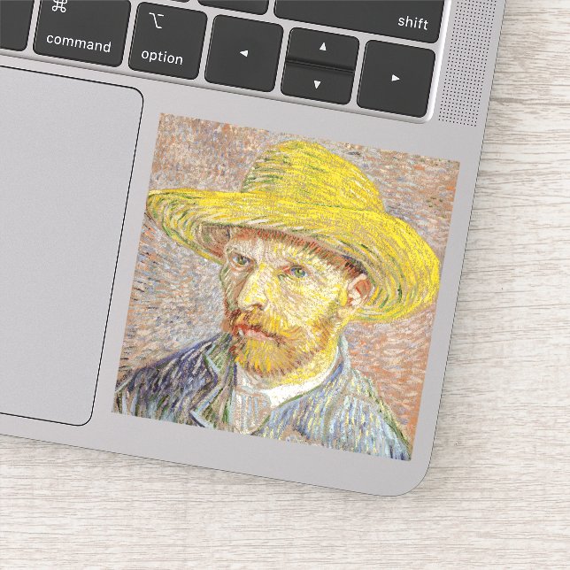 Vincent van Gogh - Self-portrait with Straw Hat Sticker (Detail)