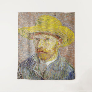 Vincent van Gogh - Self-portrait with Straw Hat Tapestry