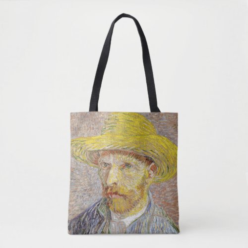 Vincent van Gogh _ Self_portrait with Straw Hat Tote Bag