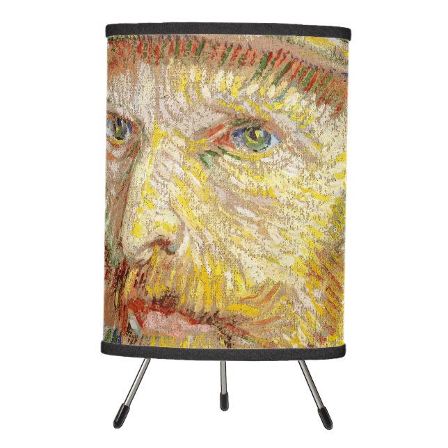 Vincent van Gogh - Self-portrait with Straw Hat Tripod Lamp (Front)