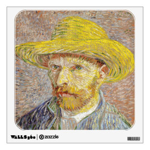 Vincent van Gogh - Self-portrait with Straw Hat Wall Decal