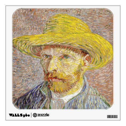 Vincent van Gogh _ Self_portrait with Straw Hat Wall Decal