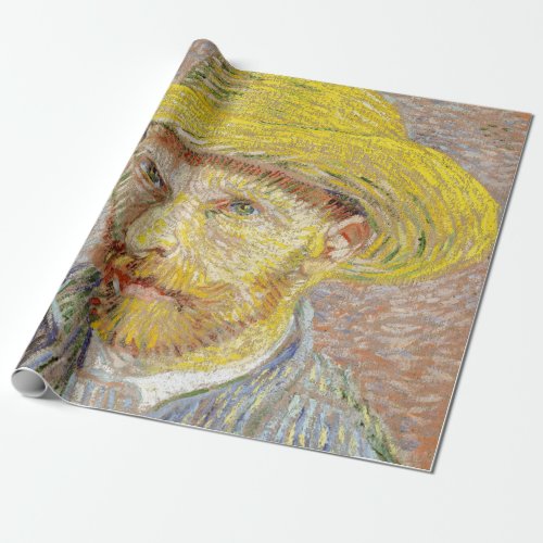 Vincent van Gogh _ Self_portrait with Straw Hat Wrapping Paper