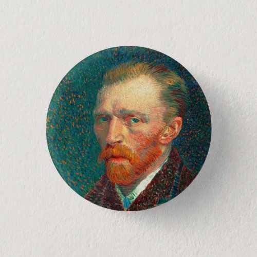 Vincent Van Gogh Self Portrait with Suit Fine Art Button