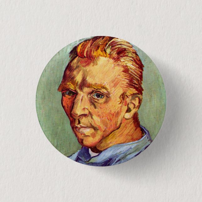 Vincent Van Gogh Self Portrait without Beard Art Button (Front)