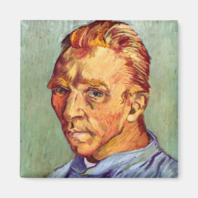Vincent Van Gogh Self Portrait without Beard Art Magnet (Front)