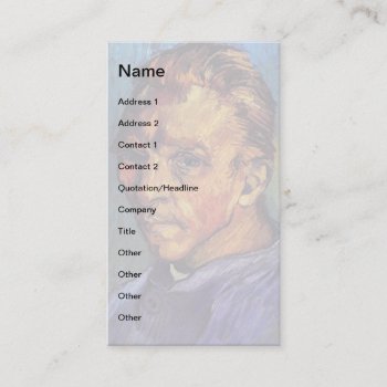 Vincent Van Gogh - Self Portrait Without Beard Business Card by ArtLoversCafe at Zazzle