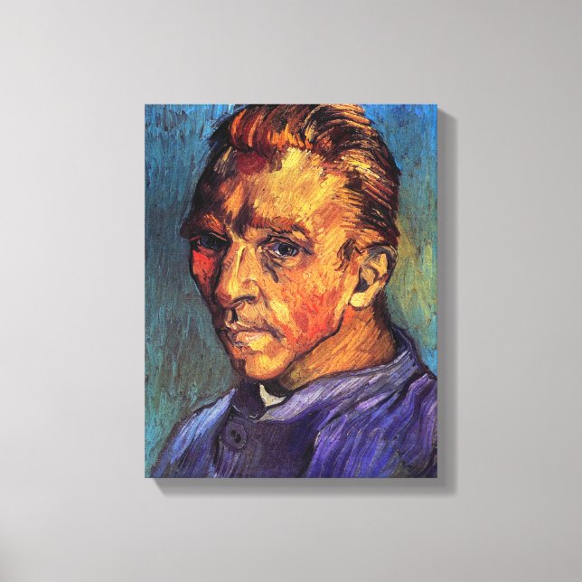 Vincent Van Gogh - Self Portrait Without Beard Canvas Print (Front)