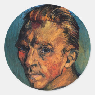 Vincent van Gogh Self Portrait without Beard Classic Round Sticker