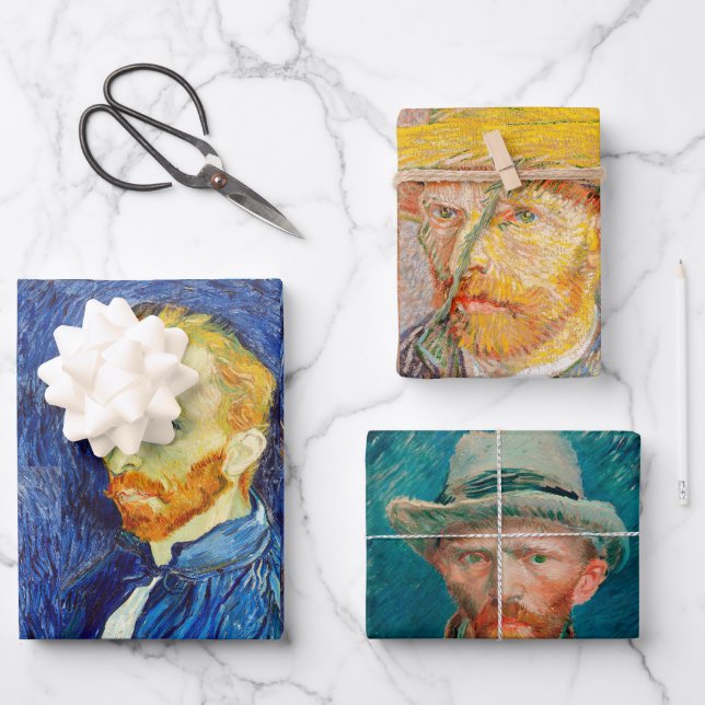 Vincent Van Gogh Self-portrait  Wrapping Paper Sheets (Front)
