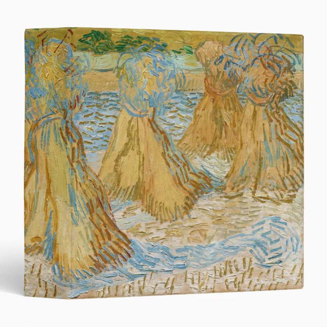 Vincent van Gogh - Sheaves of Wheat 3 Ring Binder (Front/Spine)