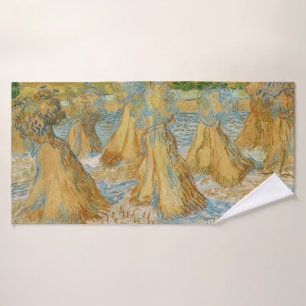 Vincent van Gogh - Sheaves of Wheat Bath Towel Set
