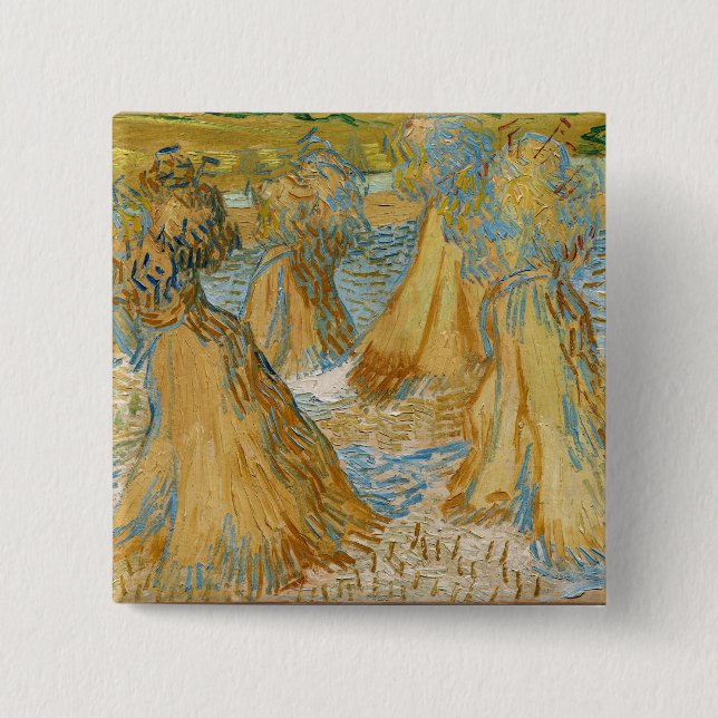 Vincent van Gogh - Sheaves of Wheat Button (Front)
