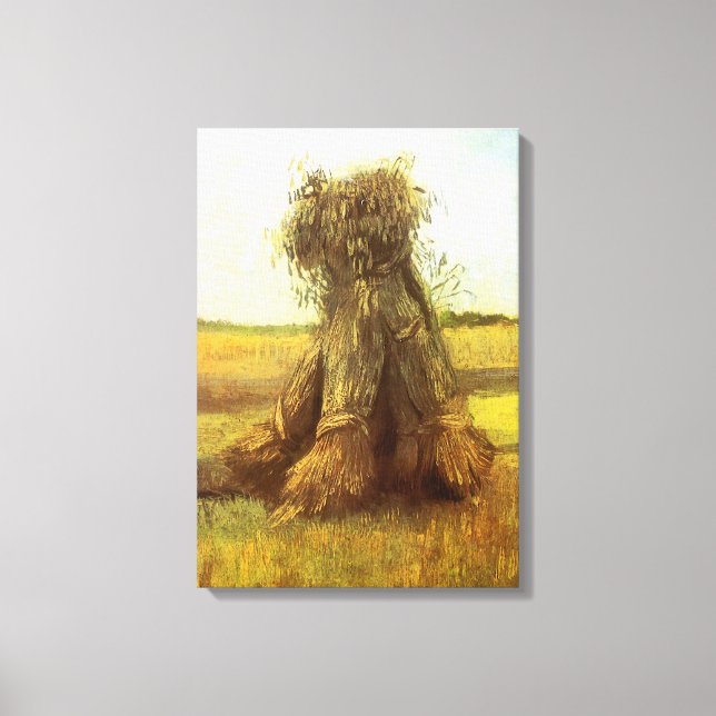 Vincent van Gogh - Sheaves of Wheat Canvas Print (Front)