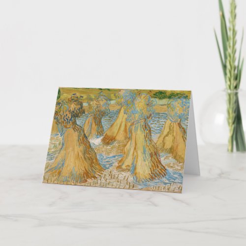 Vincent van Gogh _ Sheaves of Wheat Card