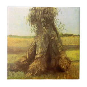 Vincent van Gogh - Sheaves of Wheat Ceramic Tile