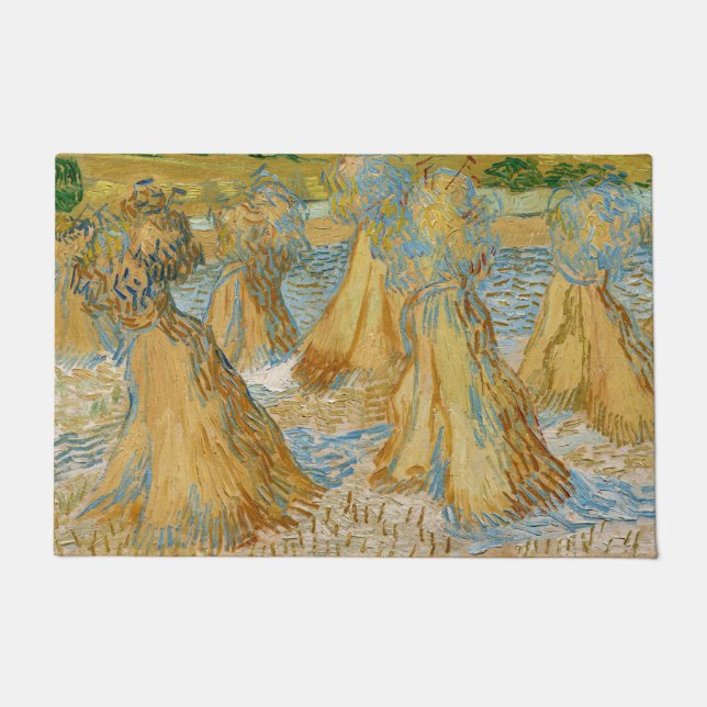 Vincent van Gogh - Sheaves of Wheat Doormat (Front)