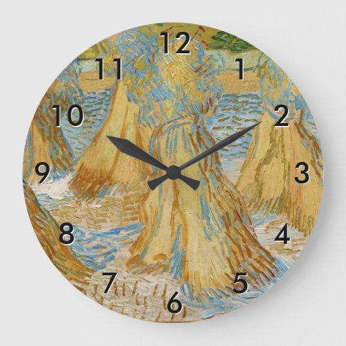 Vincent van Gogh _ Sheaves of Wheat Large Clock