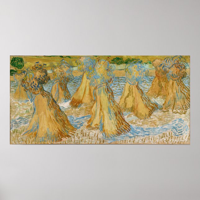 Vincent van Gogh - Sheaves of Wheat Poster (Front)