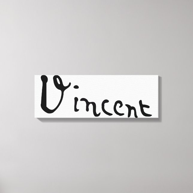 Vincent Van Gogh Signature Canvas Print (Front)