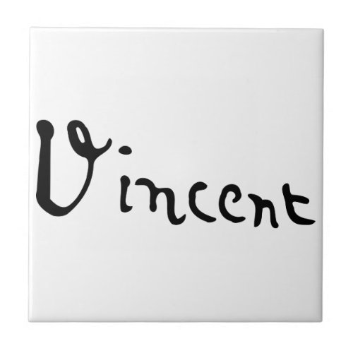 Vincent Van Gogh Signature Ceramic Tile