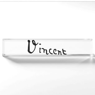 Vincent Van Gogh Signature Desk Name Plate