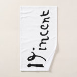 Vincent Van Gogh Signature Hand Towel<br><div class="desc">Vincent Van Gogh Signature. Great Van Gogh gift idea,  gift for art lover,  gift for art teacher,  gift for painter and gift idea for art students.</div>