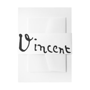Vincent Van Gogh Signature Invitation Belly Band